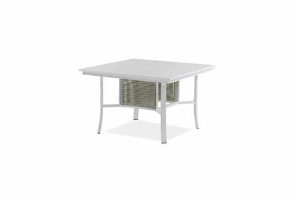 Parkview Woven – 48 Sq Dining Table – Textured White – Wht Woven IMG_1162-_800x800